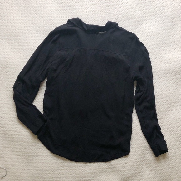 Black long sleeve, half button up old navy top - Picture 7 of 7